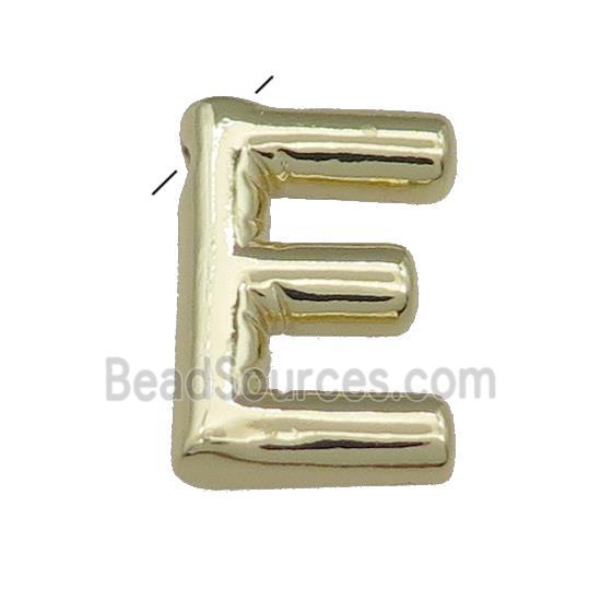 Copper Letter E Pendant Gold Plated