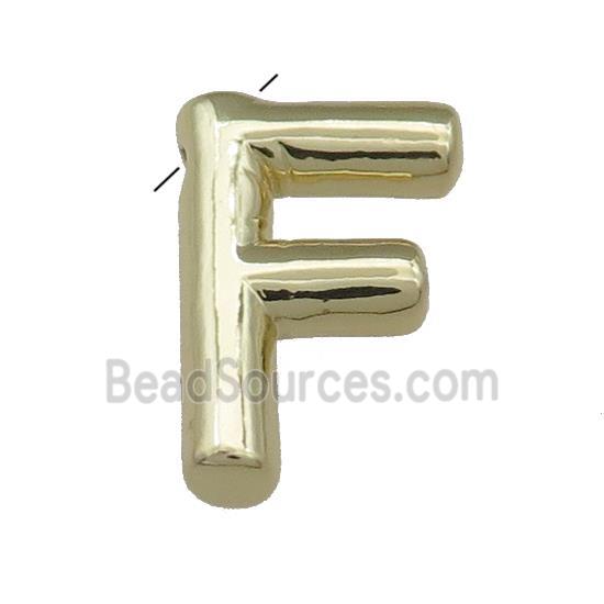 Copper Letter F Pendant Gold Plated