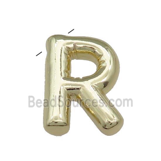 Copper Letter R Pendant Gold Plated