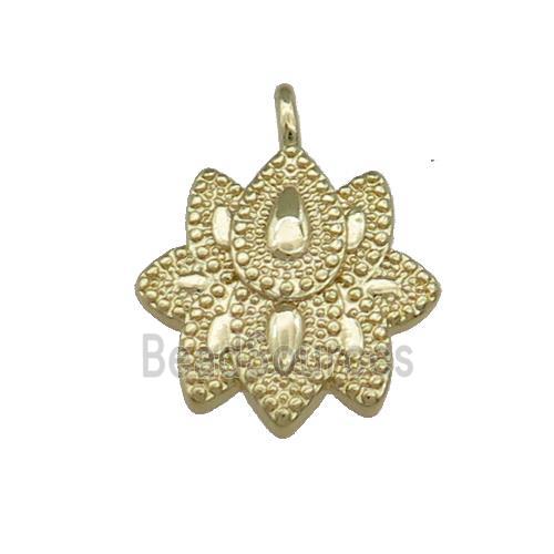 Copper Flower Pendant Gold Plated