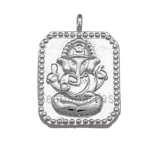 Copper Buddha Pendant Elephant Platinum Plated