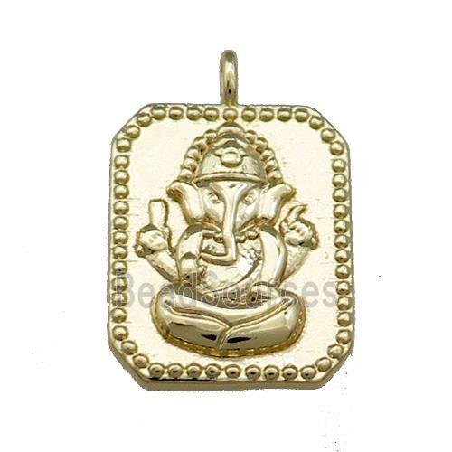 Copper Buddha Pendant Elephant Gold Plated