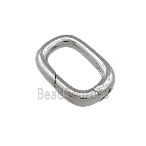 Copper Carabiner Clasp Platinum Plated