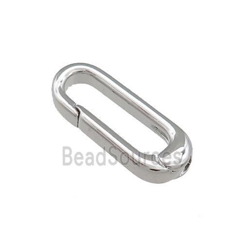 Copper Carabiner Clasp Platinum Plated