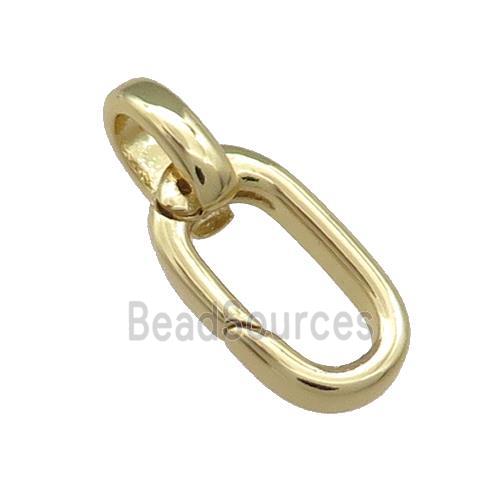 Copper Carabiner Clasp Gold Plated