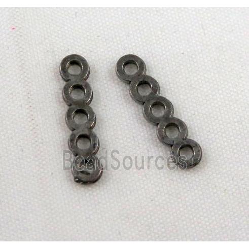 jewelry spacer bead, alloy, black