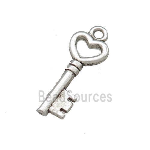 Tibetan Style Zinc Key Pendant Antique Silver