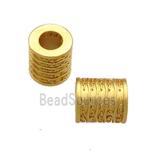 Copper Tube Beads Unfade Large Hole 18K Gold Plated