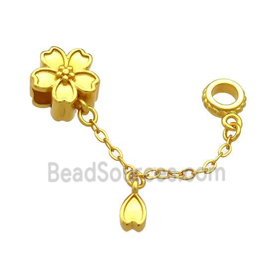 Copper Flower Pendant Unfade 18K Gold Plated