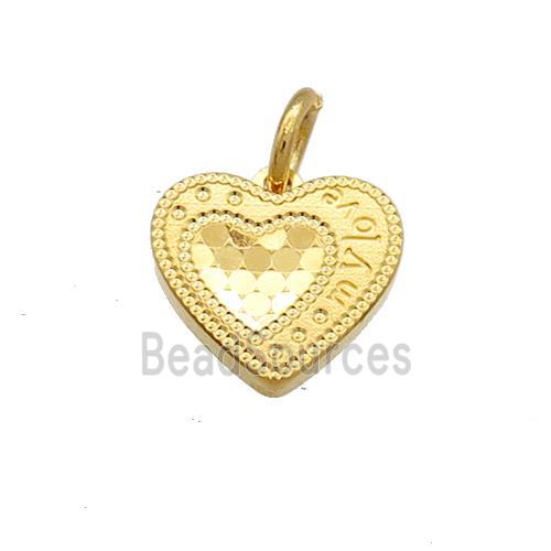 Copper Heart Pendant Mylove Unfade 18K Gold Plated