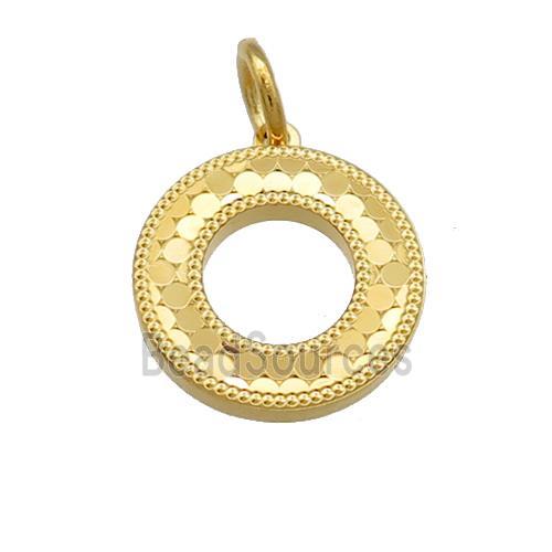 Copper Donut Pendant Unfade 18K Gold Plated