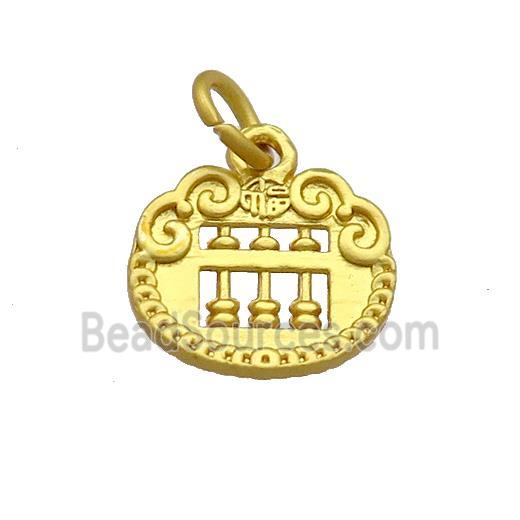 Copper Abacus Pendant Gold Plated