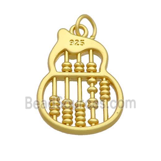 Copper Abacus Pendant Gold Plated