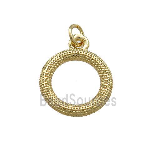 Copper Circle Pendant 18K Gold Plated