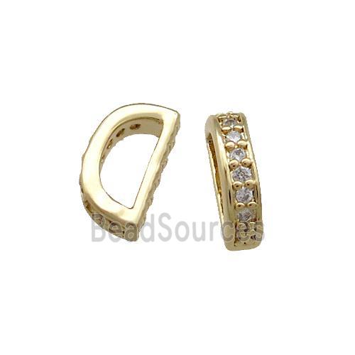 Copper Bail Pave Zircon 18K Gold Plated