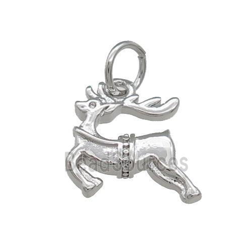 Copper Reindeer Charms Pendant Christmas Platinum Plated