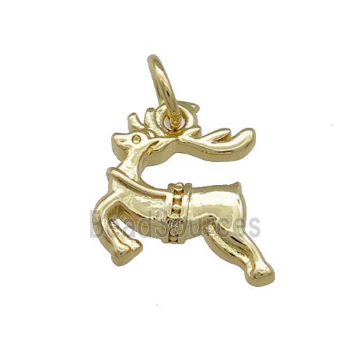 Copper Reindeer Charms Pendant Christmas Gold Plated