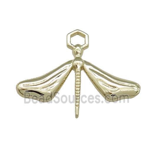 Copper Dragonfly Pendant Gold Plated