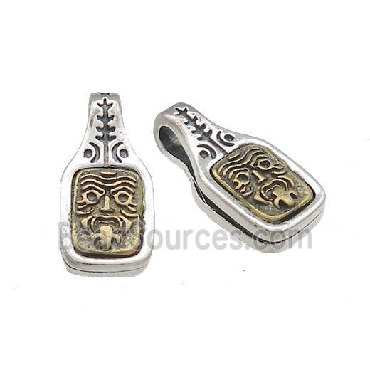 Tibetan Style Mala Counter Buddhist Clip Copper Pendant Antique Silver Bronze