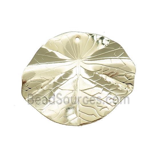 Copper Leaf Pendant Hammered Gold Plated