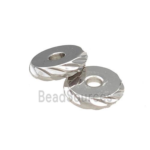 Copper Heishi Spacer Beads Platinum Plated