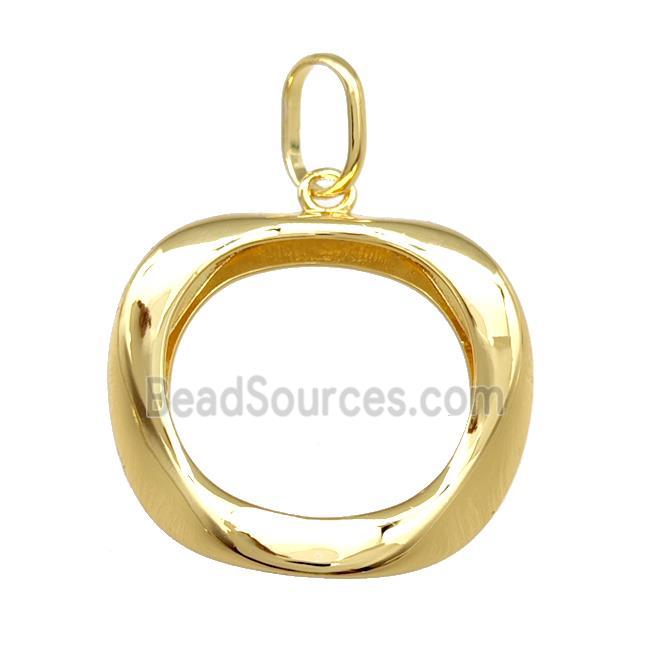 Copper Circle Pendant 18K Gold Plated