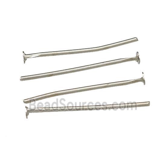 Copper T-head Pins Platinum Plated