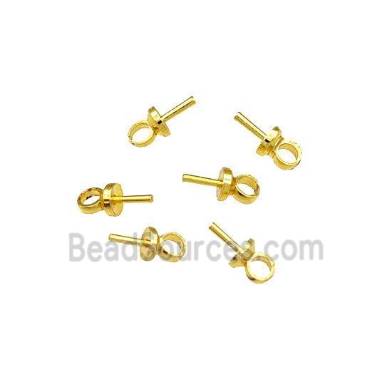 Copper Bails Caps Findings Eye Pin Gold Plated