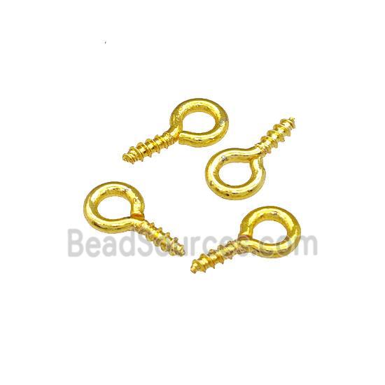 Copper Eye Screw Bails Pin Gold Plated