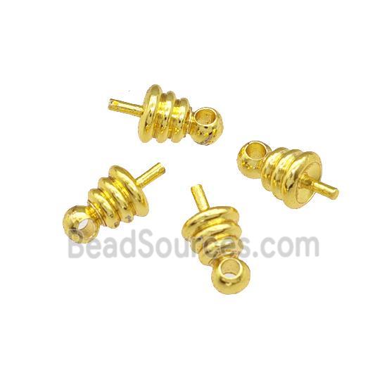 Copper Bails Caps Findings Eye Pin Gold Plated