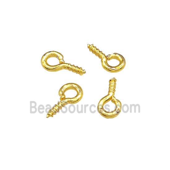 Copper Eye Screw Bails Pin Gold Plated