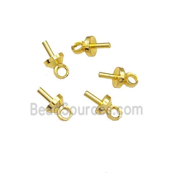 Copper Bails Caps Findings Eye Pin Gold Plated