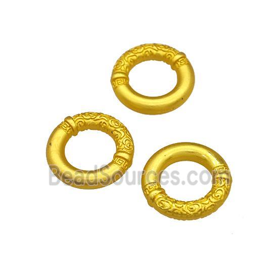 Alloy Jump Rings Unfade Matte Gold Plated