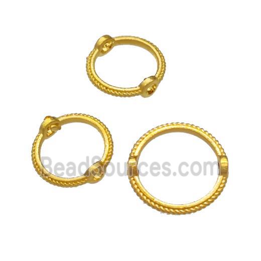 Zinc Ring Beads Circle Gold Plated