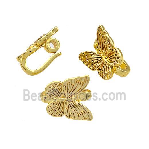 Copper Bails Butterfly Gold Plated