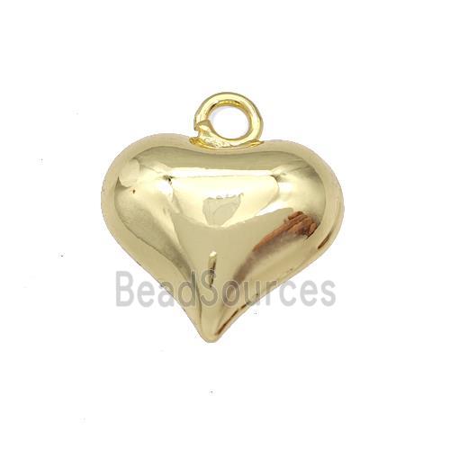 Copper Heart Pendant Hollow Gold Plated