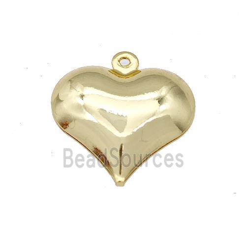 Copper Heart Pendant Hollow Gold Plated