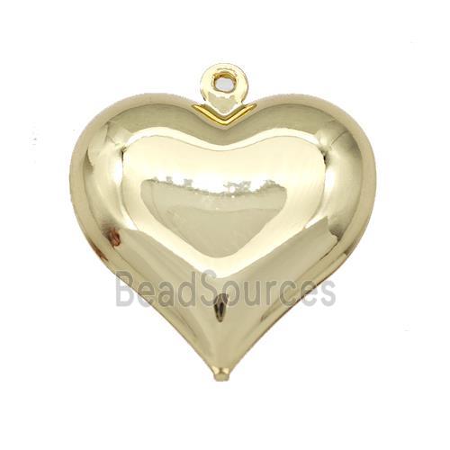 Copper Heart Pendant Hollow Gold Plated