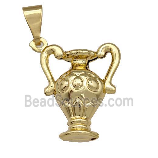 Copper Trophy Charms Pendant Gold Plated