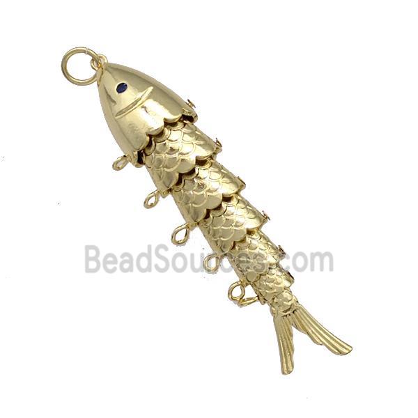 Copper Fish Pendant Gold Plated