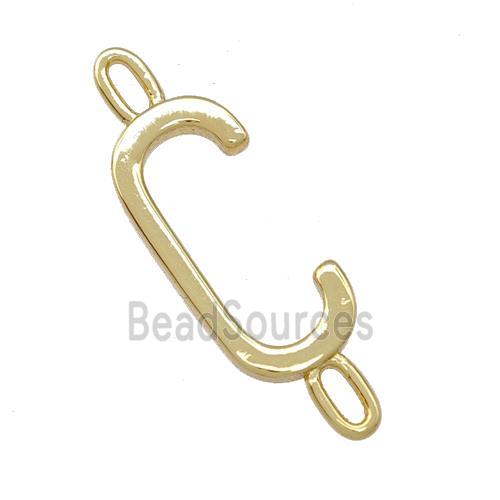 Copper Connector Letter-C Gold Plated