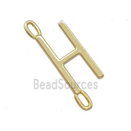 Copper Connector Letter-H Gold Plated