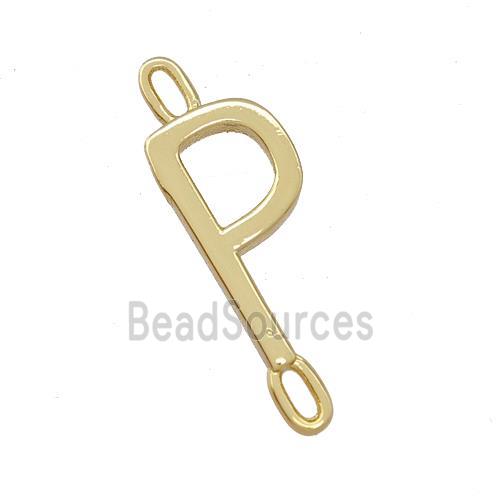 Copper Connector Letter-P Gold Plated