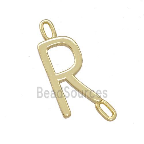 Copper Connector Letter-R Gold Plated