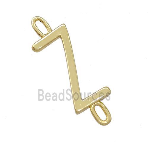 Copper Connector Letter-Z Gold Plated