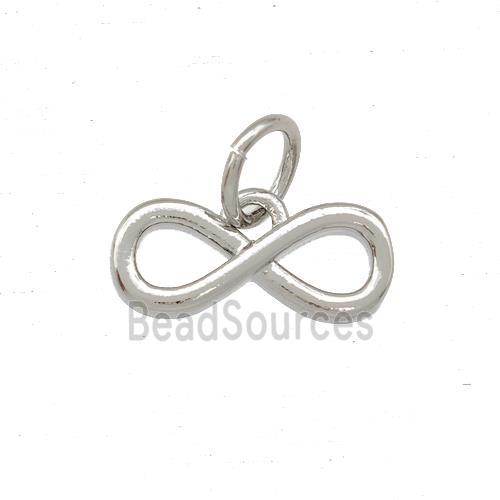 Copper Infinity Pendant Platinum Plated