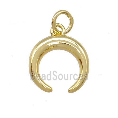 Copper Crescent Pendant Gold Plated