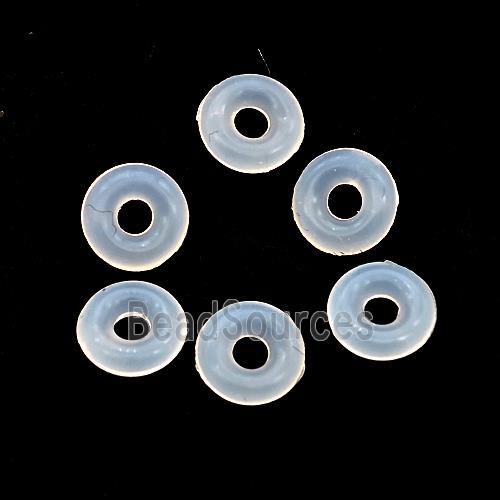 White Rubber Stopper Beads Spacer