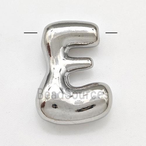 Copper Letter-E Pendant Platinum Plated