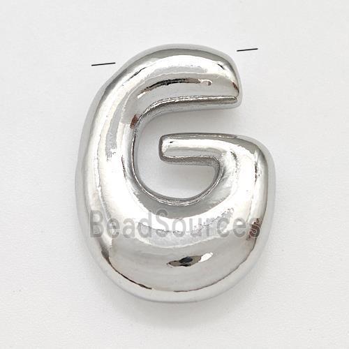 Copper Letter-G Pendant Platinum Plated